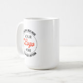 Kleine tekst Promotionele aangepaste logo mok 15oz (Voorkant links)