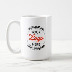 Kleine tekst Promotionele aangepaste logo mok 15oz