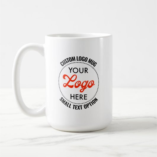 Kleine tekst Promotionele aangepaste logo mok 15oz (Links)