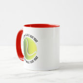 Kleine tekst RODE Combo 11oz Aangepaste Tennis Mok (Voorkant links)