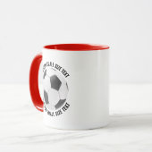 Kleine tekst RODE Combo 11oz Aangepaste Voetbal Mok (Voorkant links)