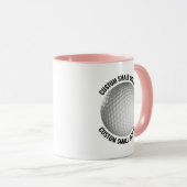 Kleine tekst ROZE Combo 11oz Aangepaste Golf Mok (Voorkant rechts)
