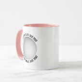 Kleine tekst ROZE Combo 11oz Aangepaste Golf Mok (Voorkant links)
