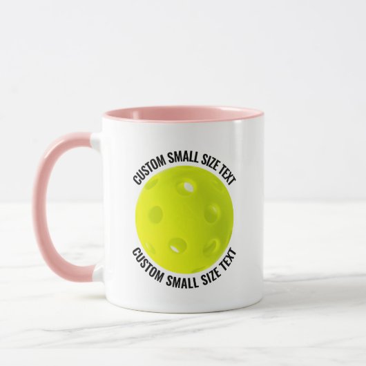 Kleine tekst ROZE Combo 11oz Aangepaste Pickleball Mok (Links)