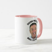 Kleine tekst ROZE Combo Gepersonaliseerde Fotobeke Mok (Voorkant rechts)