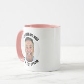 Kleine tekst ROZE Combo Gepersonaliseerde Fotobeke Mok (Voorkant links)