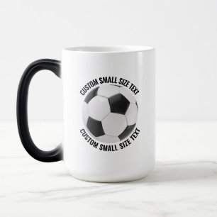 Kleine tekst & Voetbal 445ml Aangepaste warmte ver Magische Mok