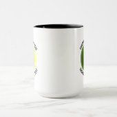 Kleine tekst ZWART Combo 15oz Aangepaste Tennis Mok (Midden)