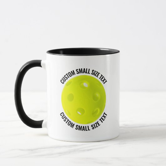 Kleine tekst ZWART Combo 325ml Douane Pickleball Mok (Links)