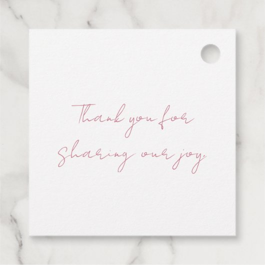 Kleine tenen. Big Joy, het is een meisje. Bedankjes Labels (Achterkant)