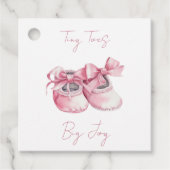 Kleine tenen. Big Joy, het is een meisje. Bedankjes Labels (Voorkant)