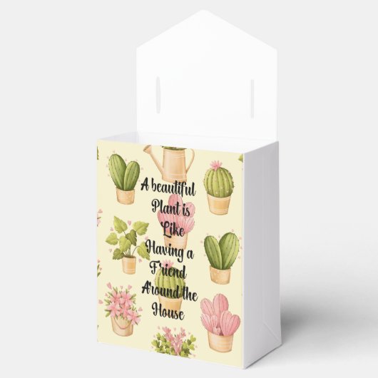 Kleine Tent Favoriet Doos Met Lint Met Tuinofferte Bedankdoosjes (Geopend)