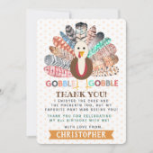 Kleine Thanksgiving Turkije elke dag van de leefti Bedankkaart (Voorkant)