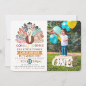 Kleine Thanksgiving Turkije elke leeftijd foto Kaart (Voorkant)