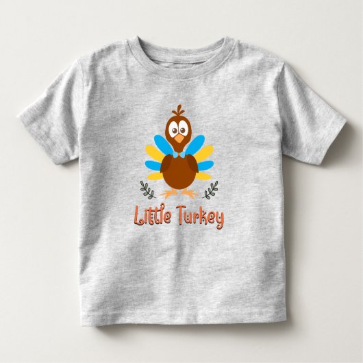 Kleine Thanksgiving van Turkije Toddler Boy T-Shir Kinder Shirts (Voorkant)