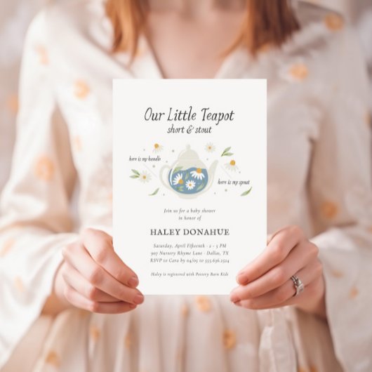 Kleine Theepotje Nursery Rijm Verjaardagsfeestje Kaart