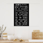 Kleine thuisbibliotheek Dewey decimale busrol Poster (Keuken)