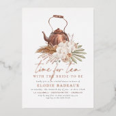 Kleine tijd voor het Vrijgezellenfeest van Tea Boh Folie Uitnodiging (Voorkant)