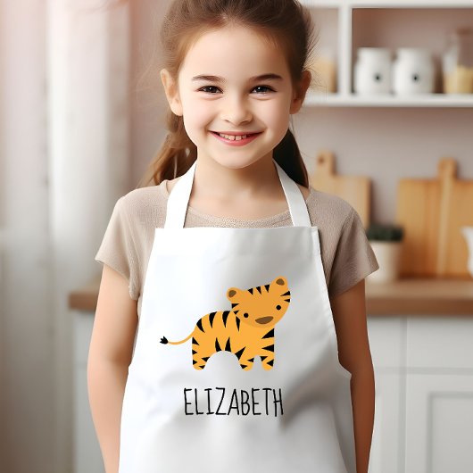 Kleine Tijger Cute Persoonlijk Kinder Schort