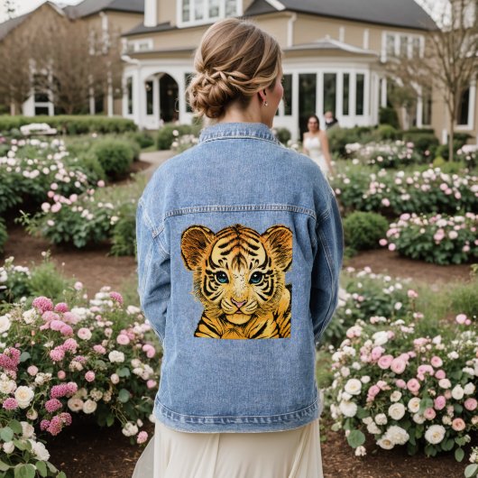 KLEINE TIJGER DENIM JACKET (Huwelijk Achterkant)