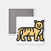 Kleine tijger magneet (Voorkant / Achterkant)