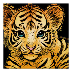 KLEINE TIJGER PERFECT POSTER