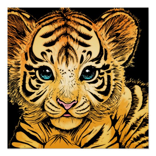 KLEINE TIJGER PERFECT POSTER (Voorkant)