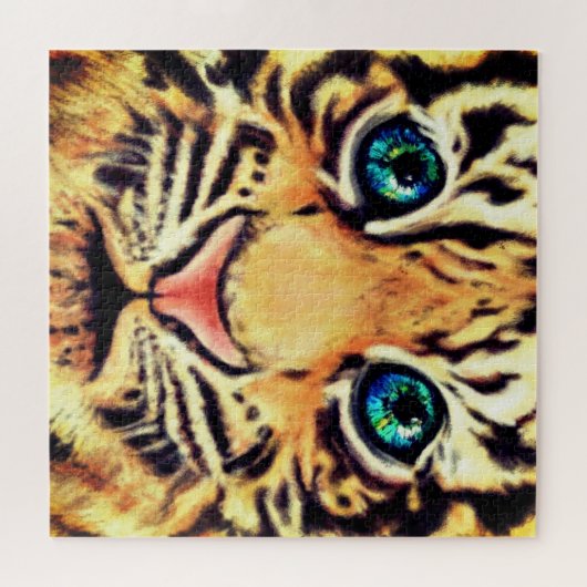 Kleine tijger-puzzelschilderij legpuzzel (Horizontaal)