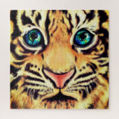 Kleine tijger-puzzelschilderij legpuzzel (Verticaal)