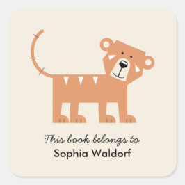 Kleine tijger vierkante sticker