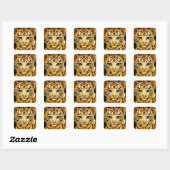 KLEINE TIJGER VIERKANTE STICKER (Vel)