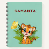 Kleine Tijger & Vlinder Deluxe Spiraal Notebook Notitieboek (Voorkant)