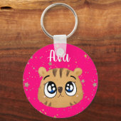 Kleine tijgergouden start sleutelhanger (Voorkant)