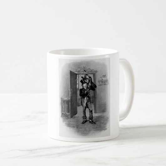 Kleine Tim en Bob Cratchit. Koffiemok (Voorkant rechts)