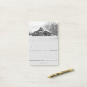 Kleine tinten met hek Winter Scene Post-it® Notes (Op bureau)