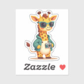 kleine toeristische Giraffe | Kawaii Adventure Art Sticker (Vel)