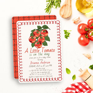 Kleine Tomaat Rode Italiaanse Meisje Baby Shower Kaart