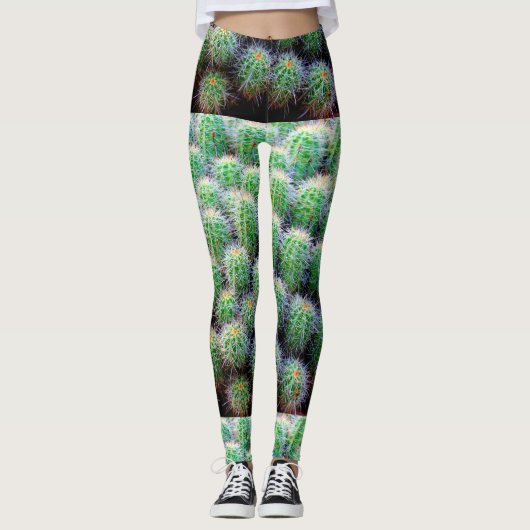 Kleine toncactus groen leggings (Voorkant)
