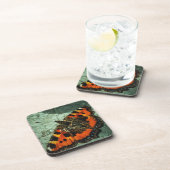 Kleine tortoiseshel Butterfly Bier Onderzetter (Rechterzijde)