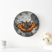 Kleine tortoiseshel Butterfly Grote Klok (Huis)
