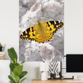 Kleine tortoiseshel Butterfly Poster (Thuiskantoor)