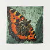 Kleine tortoiseshel Butterfly Wandkleed (Voorkant (horizontaal))