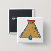 kleine tot bowlinggootbal vierkante button 5,1 cm (Voorkant /achterkant)