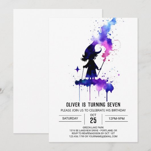 Kleine Tovenaar Online Wizardry Verjaardag Kaart (Voorkant / Achterkant)