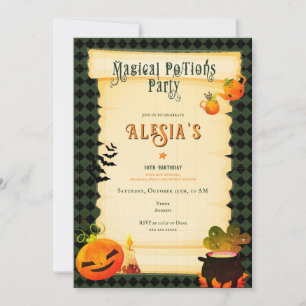 Kleine tovenaars heksen & toverdrank Halloween ver Kaart
