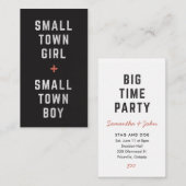 Kleine Town Stag & Doe Ticket -  kleur (Voorkant / Achterkant)