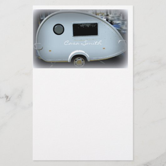 Kleine traangasaanhangwagen briefpapier (Voorkant)