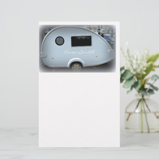 Kleine traangasaanhangwagen briefpapier (Staand voorkant)