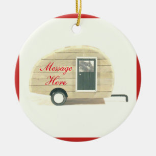 Kleine traankaravaan casa keramisch ornament