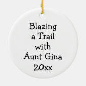 kleine Trailblazer Photo Booth Keramisch Ornament (Achterkant)